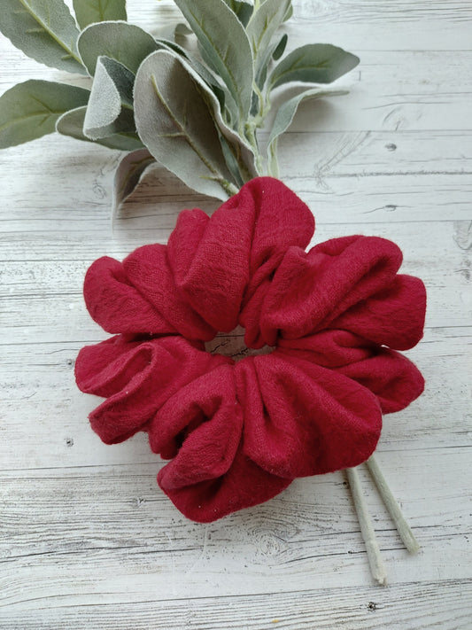 Red oversized scrunchie