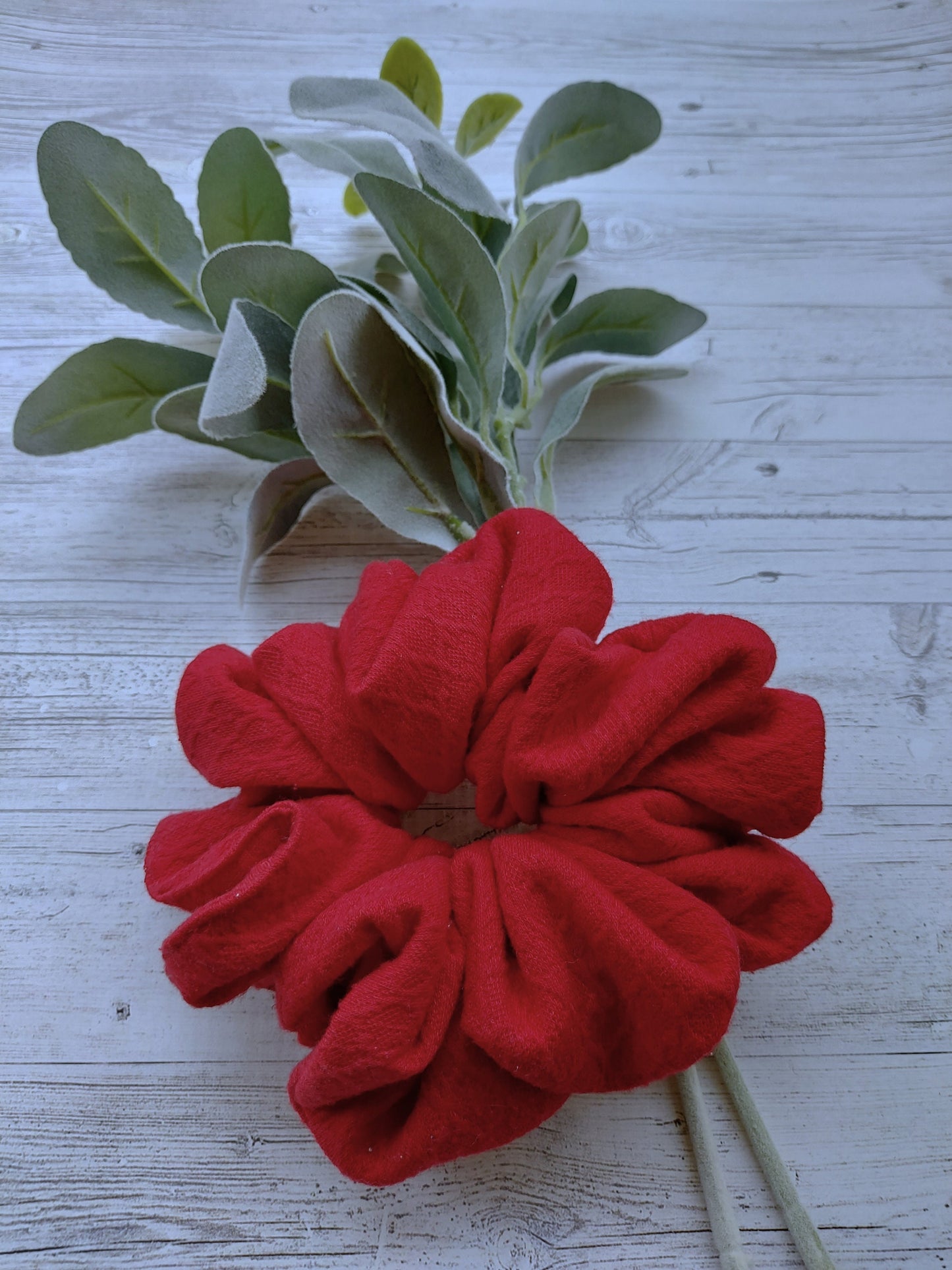 Red oversized scrunchie