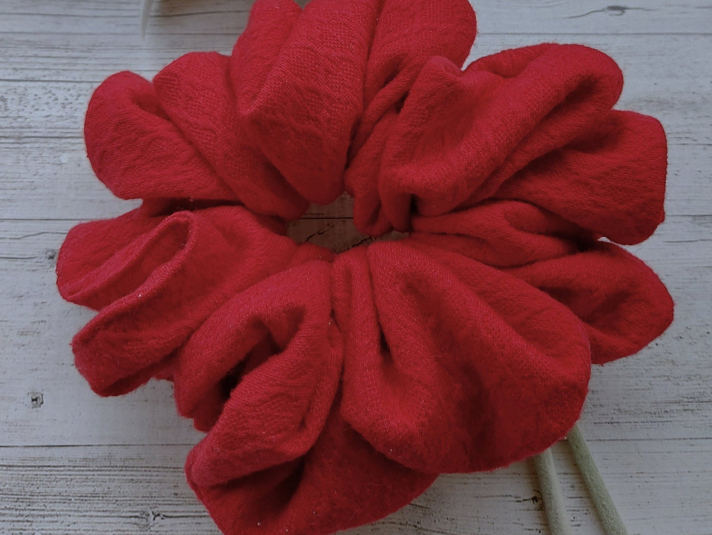 Red oversized scrunchie