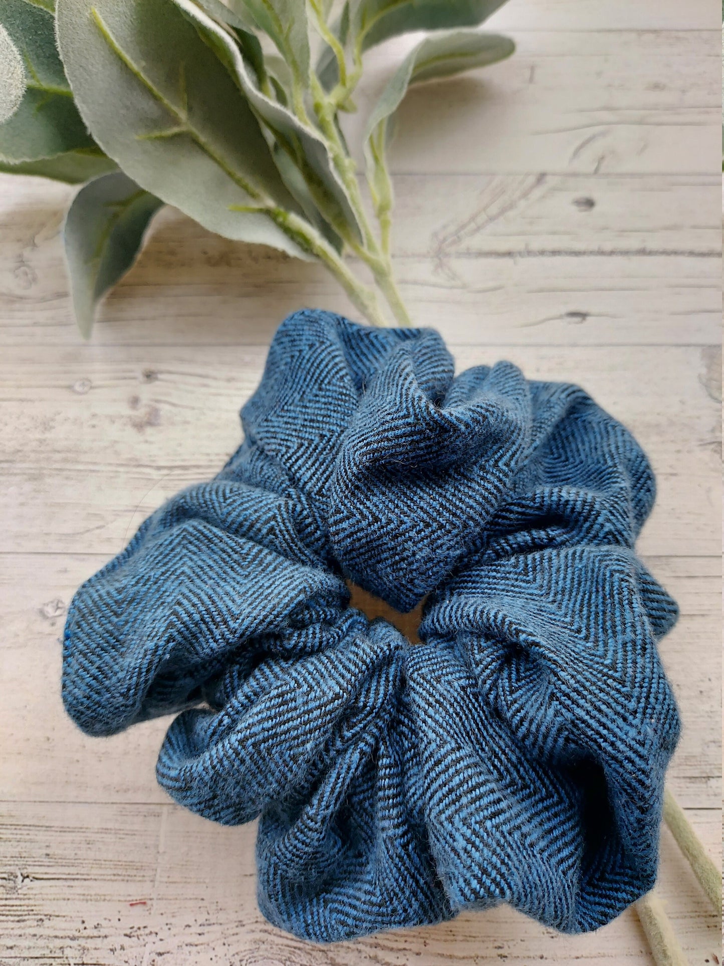 Blue Oversized Scrunchie