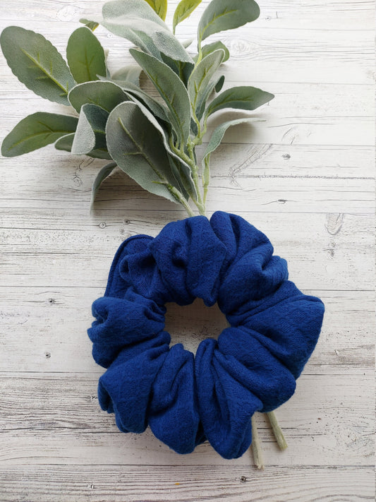 Blue Oversized Scrunchie